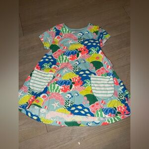 Mini Boden Short-sleeved Printed Tunic-Multi Coral Reef